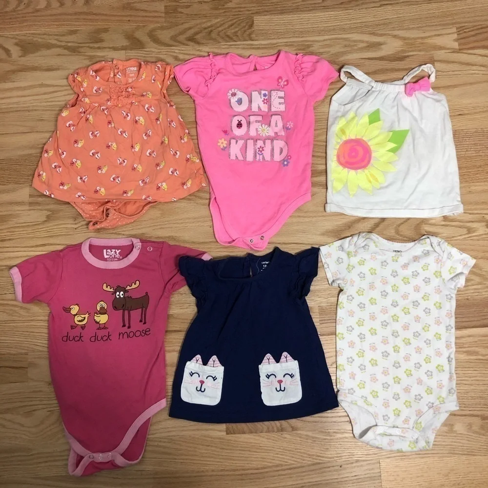 18 month Girls Bundle Tops Onesies Mixed Brands Carter’s